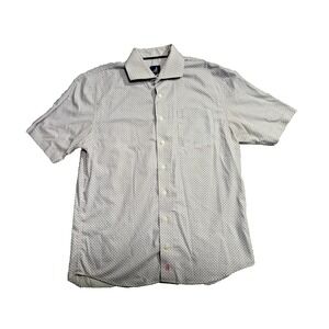 Johnnie O Prep Formance Short‎ Sleeve Mens Medium Red White Blue Shirt